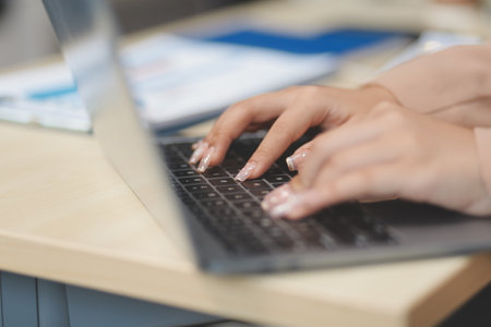 business documents businessman check legal document review Prepare documents or analysis reports, tax items, accounting documents, data contracts, office partner agreements.の写真素材