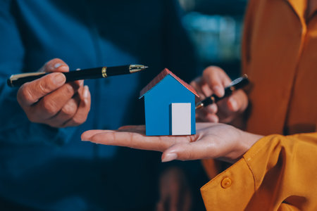 ESG environmental social governance display on laptop on eco-friendly company meeting with business people implementing environmental protection for clean and sustainable future ecology. Trailblazingの写真素材