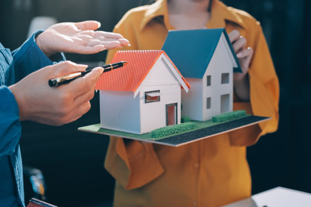 ESG environmental social governance display on laptop on eco-friendly company meeting with business people implementing environmental protection for clean and sustainable future ecology. Trailblazingの写真素材