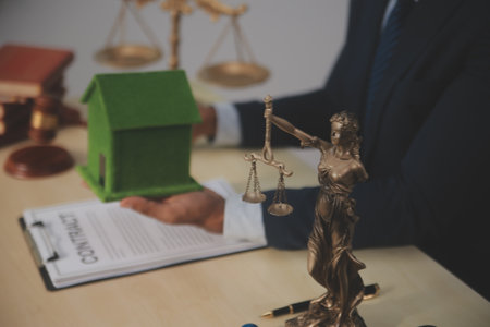 Legal concepts regarding houses and real estate. House and real estate auctions.の写真素材