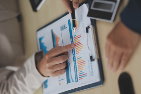 Business Documents, Auditor businesswoman checking searching document legal prepare paperwork or...