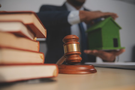 Legal concepts regarding houses and real estate. House and real estate auctions.の写真素材