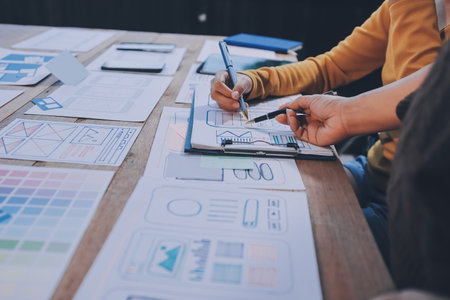 UX UI and Programming development technology.の写真素材