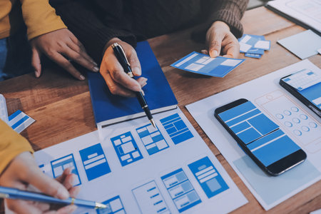 UX UI and Programming development technology.の写真素材