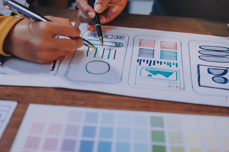 UX UI and Programming development technology.の写真素材