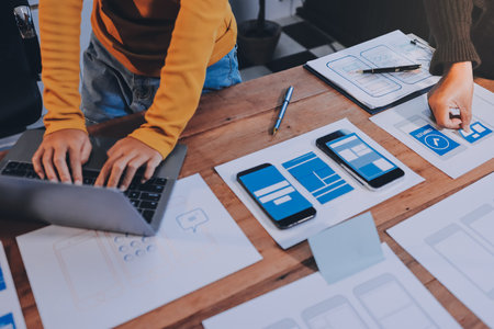 UX UI and Programming development technology.の写真素材