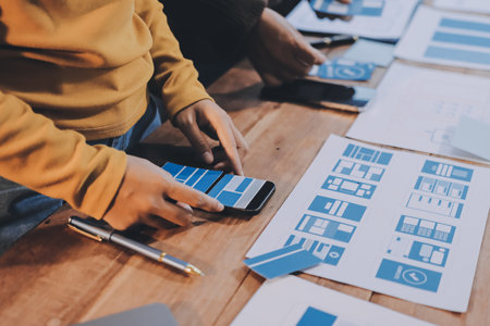 UX UI and Programming development technology.の写真素材