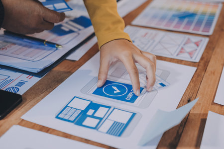 UX UI and Programming development technology.の写真素材