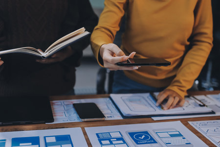 UX UI and Programming development technology.の写真素材