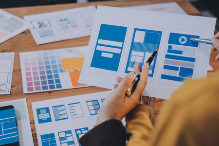 UX UI and Programming development technology.の写真素材