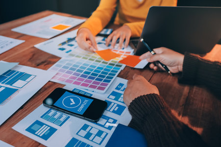 UX UI and Programming development technology.の写真素材