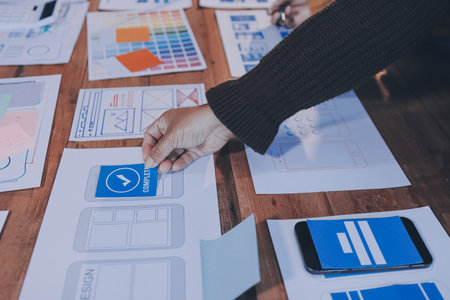 UX UI and Programming development technology.の写真素材