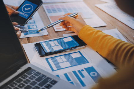 UX UI and Programming development technology.の写真素材