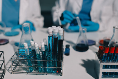 Researchers working in the clinical laboratory