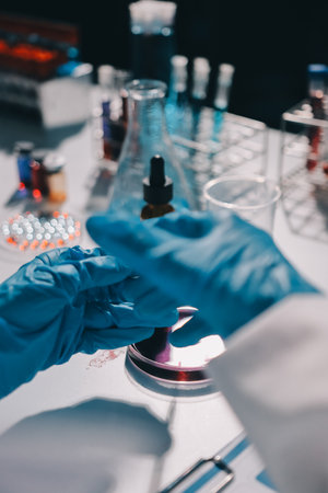 Researchers working in the clinical laboratory