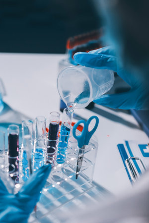 Researchers working in the clinical laboratory