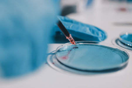 Researchers working in the clinical laboratory