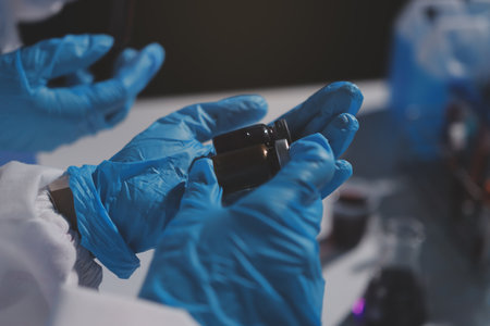 Researchers working in the clinical laboratory