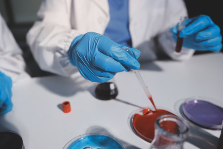 Researchers working in the clinical laboratory