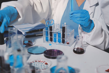 Researchers working in the clinical laboratory