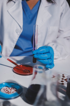 Researchers working in the clinical laboratory