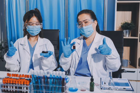 Researcher using a professional microscope