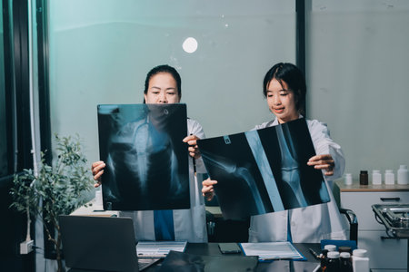 Team of professional doctors having meeting in officeの写真素材