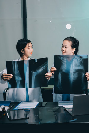 Team of professional doctors having meeting in officeの写真素材