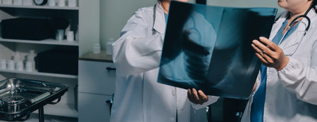 Team of professional doctors having meeting in officeの写真素材