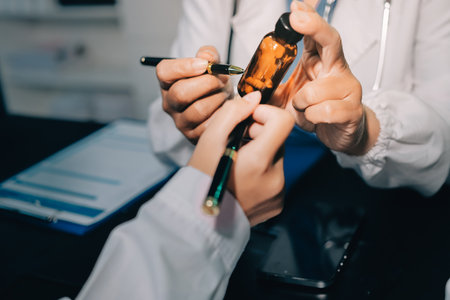 Team of professional doctors having meeting in officeの写真素材