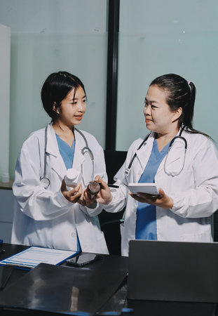 Team of professional doctors having meeting in officeの写真素材