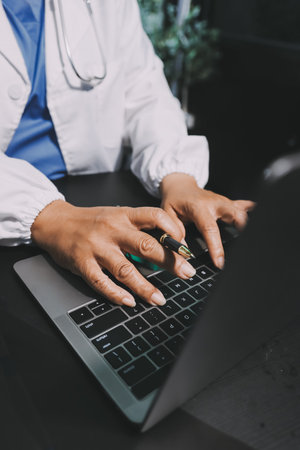 Team of professional doctors having meeting in officeの写真素材