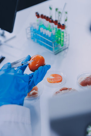 Chemical Laboratory of the Food supply. Food in laboratory.
