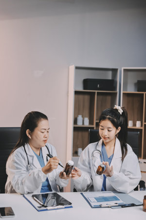 doctors and nurse having informal meetingの写真素材