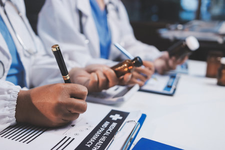 doctors and nurse having informal meeting