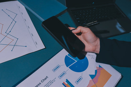 Expert woman asian female people review data number costing managerial account prepare monthly...