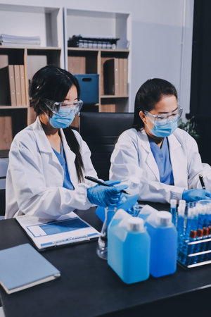 scientist working at the laboratoryの写真素材