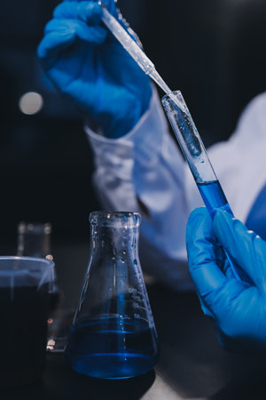 scientist working at the laboratoryの写真素材