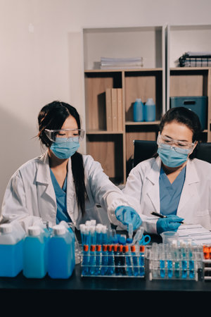 scientist working at the laboratoryの写真素材