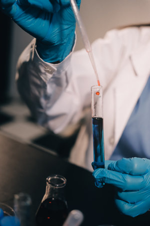 scientist working at the laboratoryの写真素材