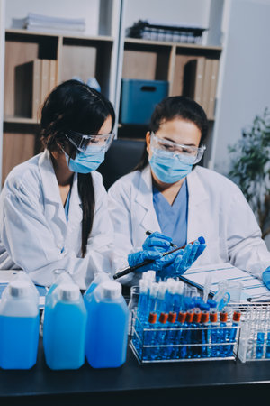 scientist working at the laboratoryの写真素材