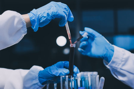 scientist working at the laboratoryの写真素材