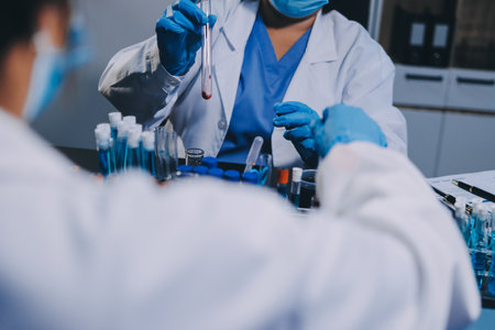 scientist working at the laboratoryの写真素材
