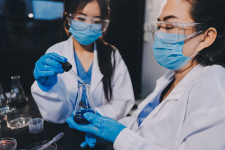scientist working at the laboratoryの写真素材