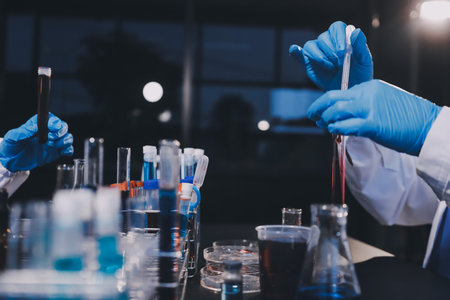 scientist working at the laboratoryの写真素材