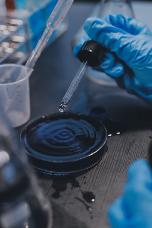 scientist working at the laboratoryの写真素材