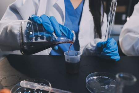 scientist working at the laboratoryの写真素材