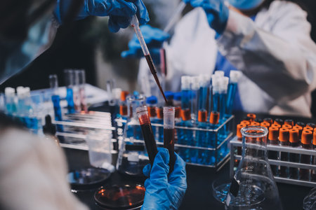 scientist working at the laboratoryの写真素材