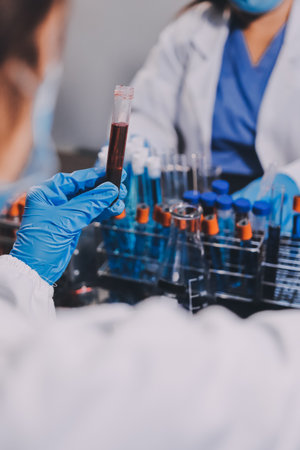 scientist working at the laboratoryの写真素材