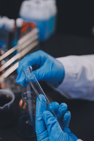 scientist working at the laboratoryの写真素材